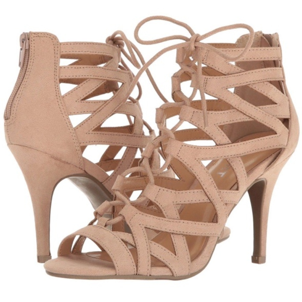 REPORT Pink/Blush Minsky Lace-up Front Sandals 9